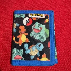 Pokemon squirtle charmander bulbasaur trifold wallet brand new Bioworld